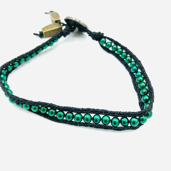 Hand Crafted Other - HAND CRAFTED Green Unisex Wrap Bracelet